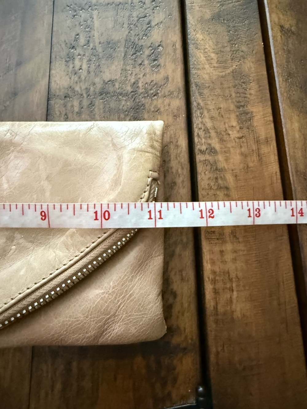 Hobo Brand Beige Zippered Clutch Bag Expandable - Picture 6 of 7